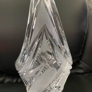 Vintage European cut crystal lead basket.